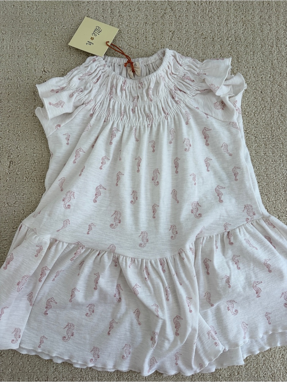 Toddler Smocked Seahorse Dress